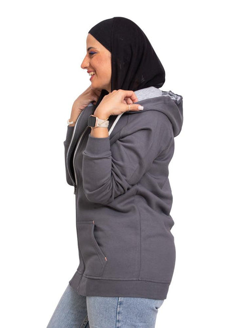 Blue - Grey Hoodie Vent - Khotwh